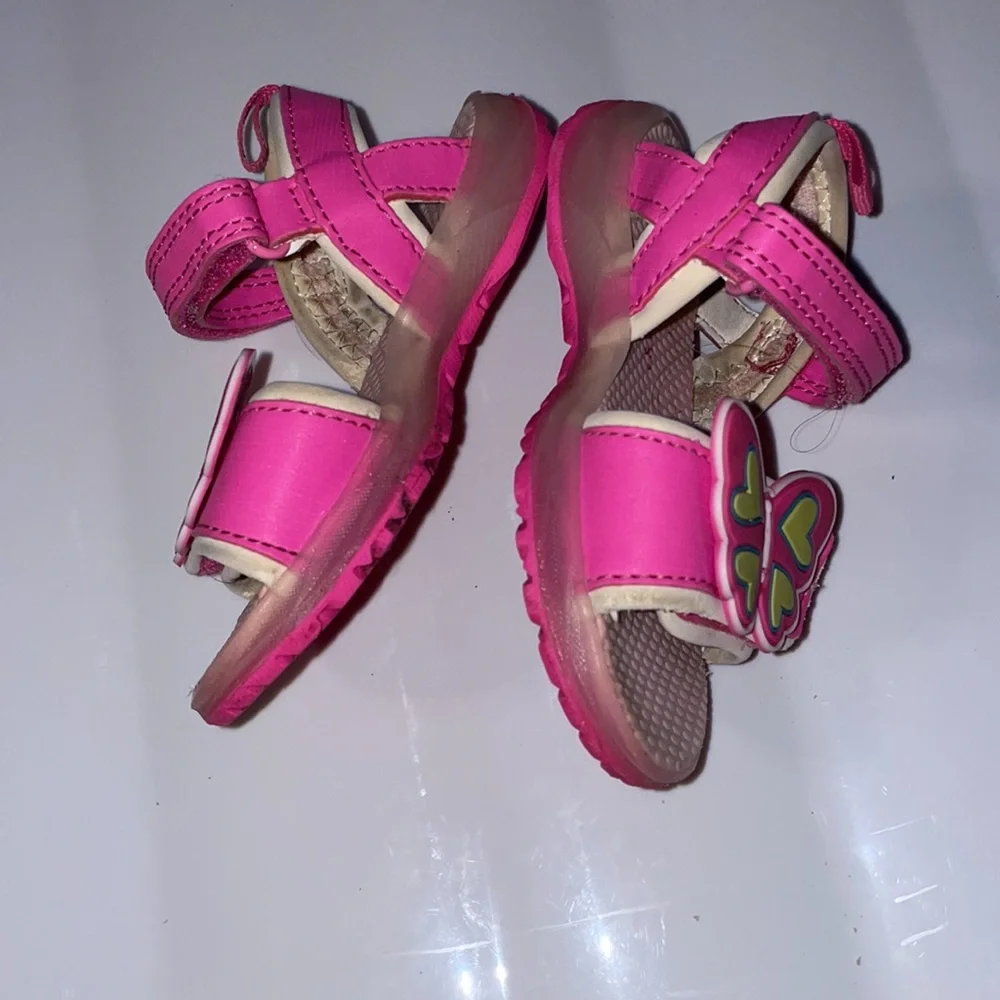 Carters, size 5 sandals for butterflies that light up